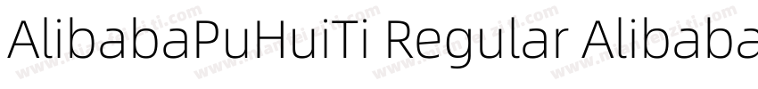 AlibabaPuHuiTi Regular AlibabaPuHui字体转换